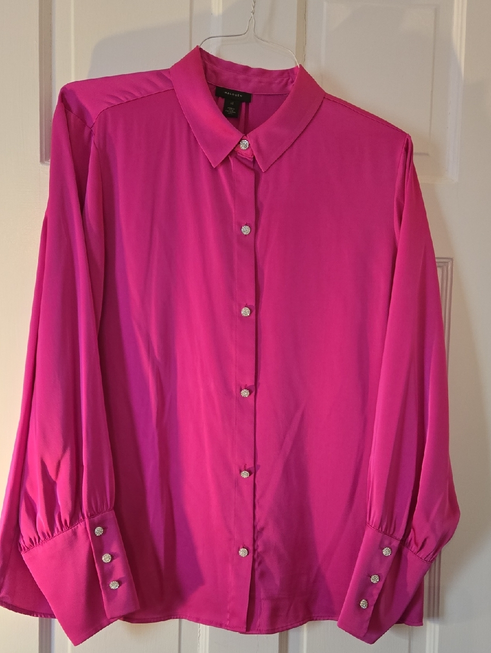 Halogen Fuchsia Button-Up Top